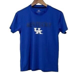 Colosseum Athletics Kentucky UK Blue Short Sleeve Shirt Youth 12-14 Medium